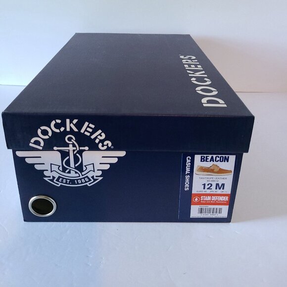 DOCKERS BEACON MENS SLIP ON SHOES TAN/TAUPE CASUAL BOAT SHOES SIZE 12 MEDIUM - Picture 9 of 9